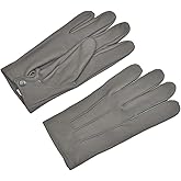 Men's Dress Leather Gloves (Large, Grey)