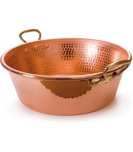 Amazon.com: Mauviel M'Passion 1.2mm Hammered Copper Jam Pan With