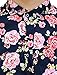 uxcell Men's Hawaiian Shirts Short Sleeve Button Down Slim Fit Summer Floral Shirts Blue Rose Print 42