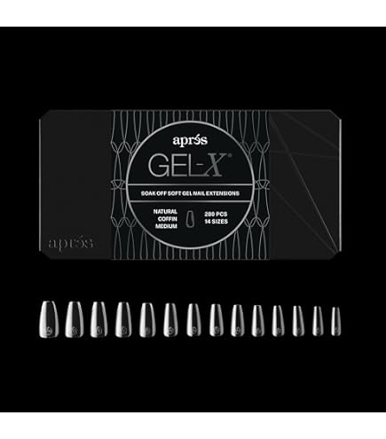 APRÉS Gel-X® Almond Box of Nail Tips | 280 Soft Gel Nail Tips, 14