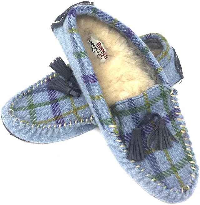 Bedroom Athletics Women's Harris Tweed Wool Warm Tartan Indoor Slippers - Zara -