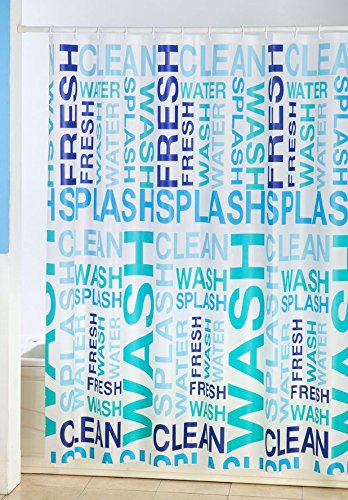 Skipper Typography PVC Shower Curtain - 70x70, Multi