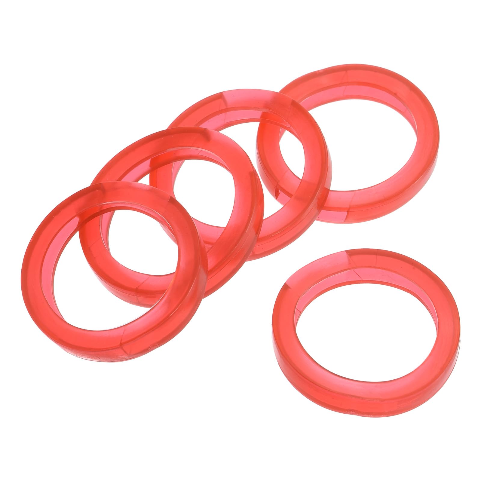 YOKIVE 25 Pcs Key Cap Cover Identifier, Silicone Round Key Identifier Tags, Protecting from Dirty, Great for House Keys (Red, 1.2-Inch)