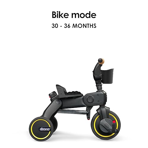 Doona Liki Trike S5, Nitro Black 5-in-1 Compact, Foldable