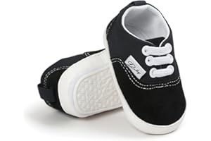 RVROVIC Baby Boys Girls Shoes Canvas Toddler Sneakers Anti-Slip Infant First Walkers 0-18 Months