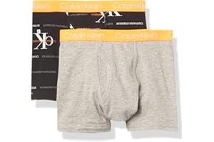 Calvin Klein Boys' 2 Pack Boxer Briefs | Premium Cotton Comfort