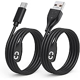 weishan 2-Pack Charging Cable for Aftershokz Aeropex AS800,Shokz OpenRun Pro,OpenRun,OpenRun Mini,OpenComm Bone Conduction Headphones - USB and USB C to Magnetic Charger Cords, 3.3ft