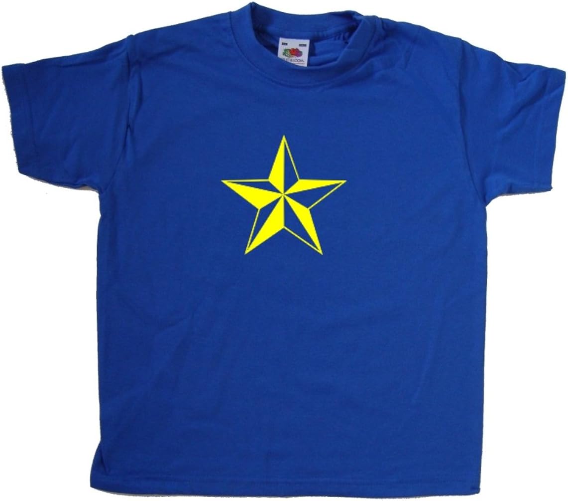 TeeTreeDesigns 3D Star Royal Blue Kids TShirt Fashion T
