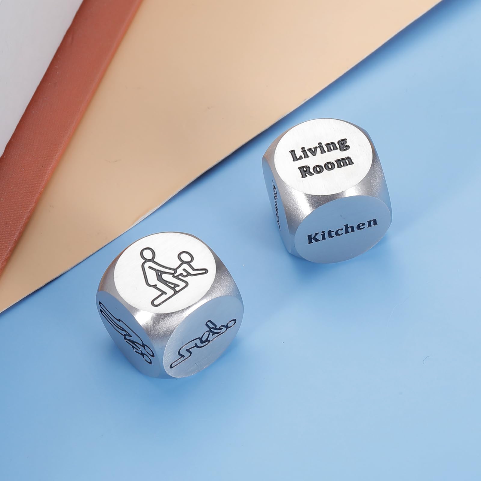 2 PCS Dice, Boo Basket Stuffer Valentines Day Gifts for Him Her Anniversary Decision Dice for Boyfriend Girlfriend Husband Wife Men Women Christmas Night Game Dice for Adults Bachelor Party Gifts