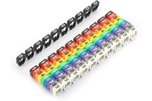 Wire Numbering Marker 150Pcs 1.5/2.5/4/6mm² Cable Markers Digital Number Tube Colorful (150PCS -1.5MM 1.5 Square)