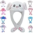 umbresen Bunny Hat Ear Moving Jumping Rabbit Hat Funny Plush Cap for Kids