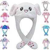 umbresen Bunny Hat Ear Moving Jumping Rabbit Hat Funny Plush Cap for Kids
