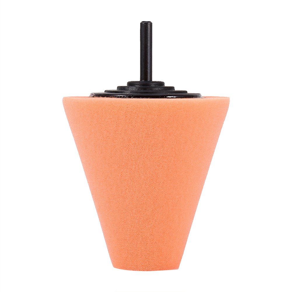 Qiilu Wheel Polishing Cone Pad, 1PCS Foam Polishing Cone Shaped Buffing Pads for Wheels - Use with Power Drill
