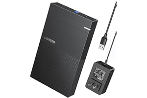 UGREEN Hard Drive Enclosure 3.5 2.5 Inch SSD Enclosure, USB 3.0 to SATA HDD Case with 12V Power Adapter, Fast 5Gbps with UASP