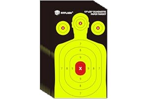 Atflbox Silhouette Paper Target for The Range, 17X25 Inch High Visibility Target Paper for Indoor and Outdoor Shooting Practice, Suitable for Handgun, Pistol, Rifle, Airgun, Pellet BB Gun