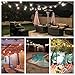 jerayley Solar Powered String Lights, 33Ft 20pcs Edison Bulbs with Hanging Sockets for Indoor/Outdoor Patio Garden Party Xmas Tree Wedding Decoration