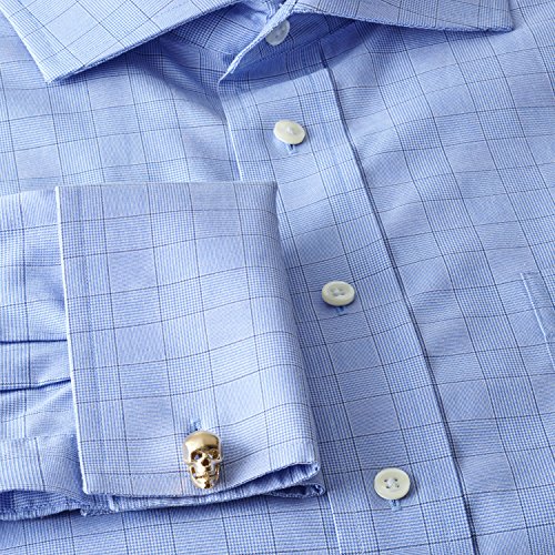 Deakin and Francis Yellow Gold Plated Skull Cufflinks