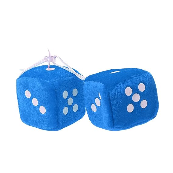 Lergo 1 Paar Fuzzy Dice Dots Rückspiegel Aufhänger Dekoration Auto Styling Zubehör