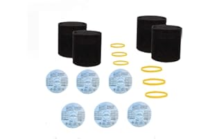 YH MAIALAN 6 pack 90107 dry filter,6 Pack Retaining Bands,4Pack 90585 Shop vac Foam Sleeve Filter Replacements for Most Shop vac Wet/Dry Vacuum Cleaners 5 Gallon and Above-16Pack