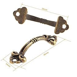 dophee 12Pcs Antique Brass Drawer Pulls, Small