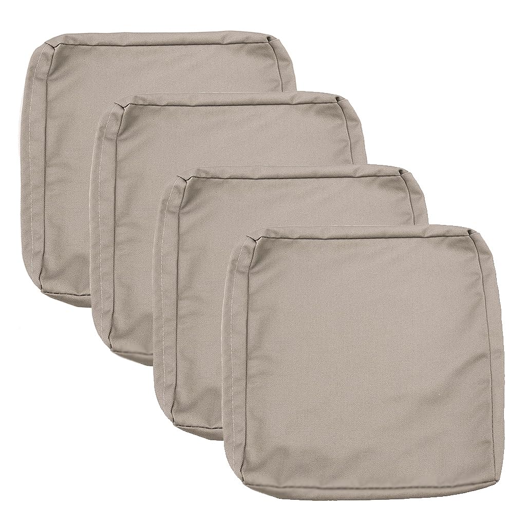 Photo 1 of Sqodok Patio Cushion Cover 25x25 inch, Waterproof Outdoor Cushion Covers Replacement for Outdoor Furniture, Large Cushions Slipcover Set of 4 Sectional Cushions Cover for Sofa Couch Chair, Tan