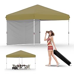 10x10 Pop Up Canopy with One Sidewall - Easy Up