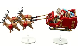 Brickcessories - Display Stand Compatible with Lego Set 40499 - Santa's Sleigh - Dynamic Acrylic Flight Stand - Set Not Included