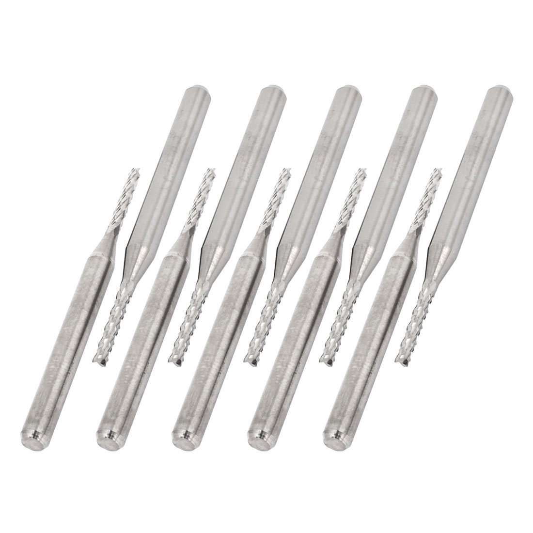 Sourcingmap 10 Pcs Tungsten Carbide CNC PCB End Mill 3.175 Shank 1.5mm Cutting Dia