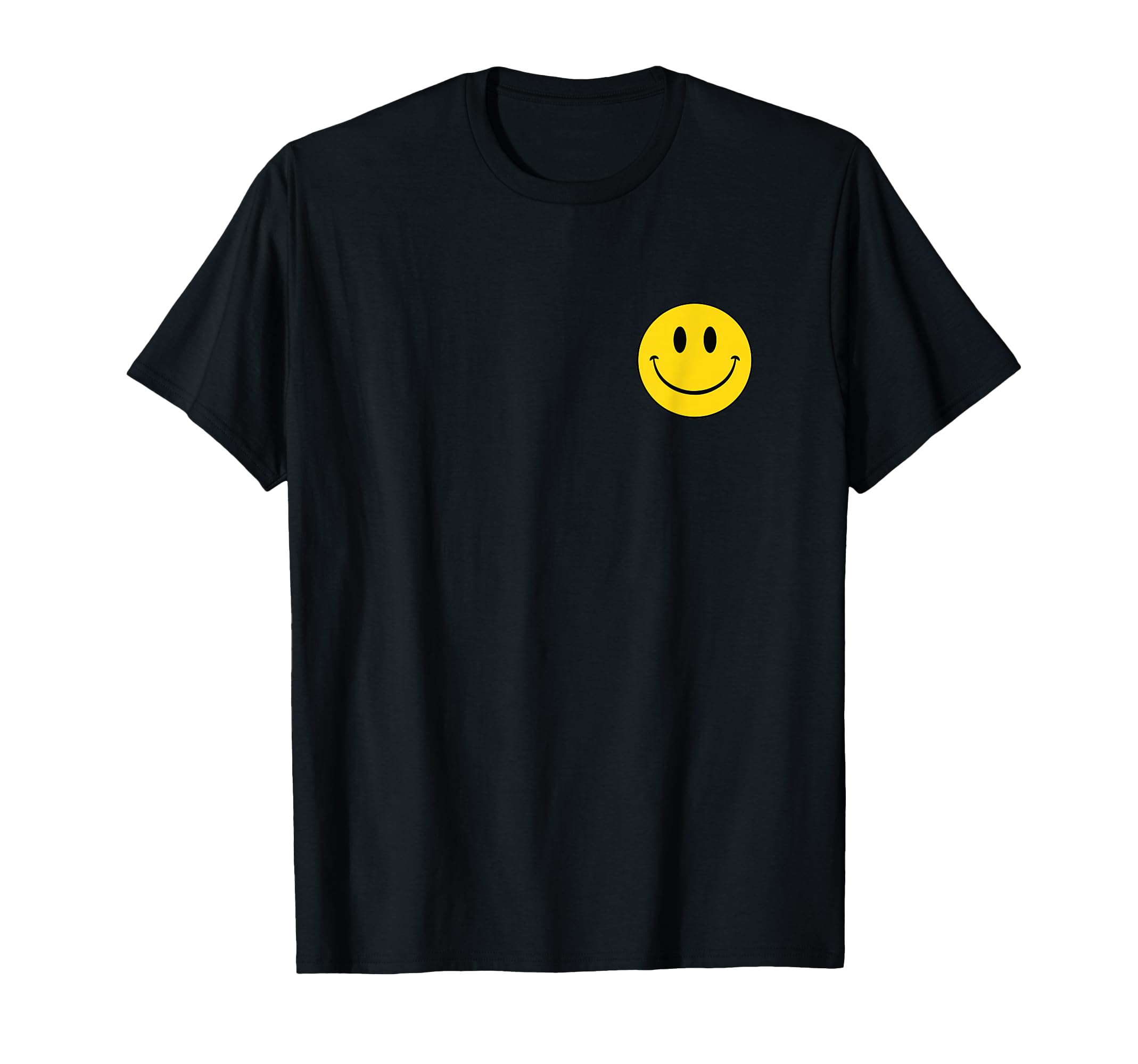 Photo 1 of 70s Yellow Smile Face Cute Happy Peace Smiling Face T-Shirt