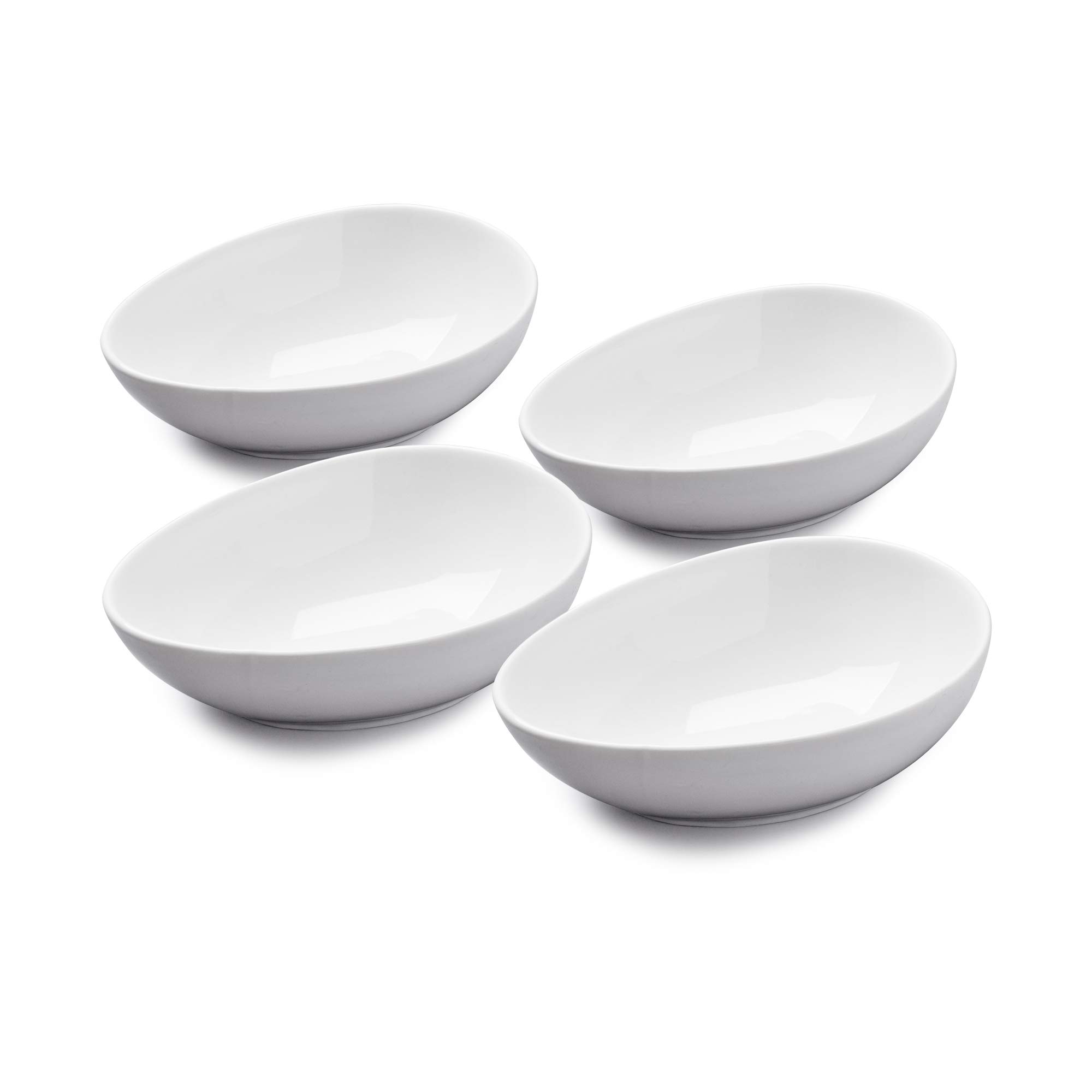 Wm Bartleet & Sons Traditional Set of 4 Porcelain Avocado, Guacamole Serving Dish 13cm – White