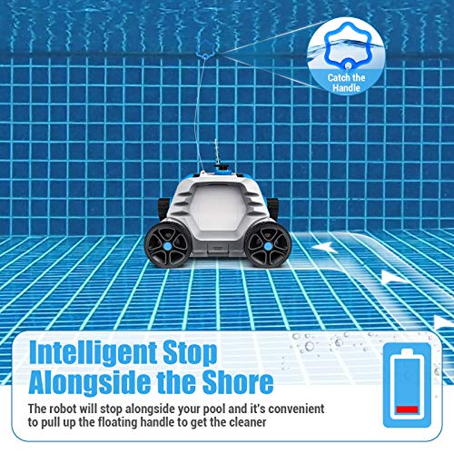 OT QOMOTOP Robotic Pool Cleaner, Cordless Automatic Pool Cleaner with