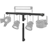 NiuNyuNeu DJ Light Stand T-Bar Cross Bar with Extended Pole Mount, Single | for Par Light Stage Stand Tripod, Lift by 10.6" Speaker Adapters