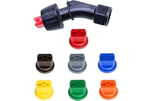 FOJOO 110°Flat Fan Spray Nozzles, 7PCS 0.1–0.6mm Sprayer Nozzle Tips, for the Replacement Boom Pump Sprayer Knapsack, Garden & Agricultural Tank Spraying Equipment