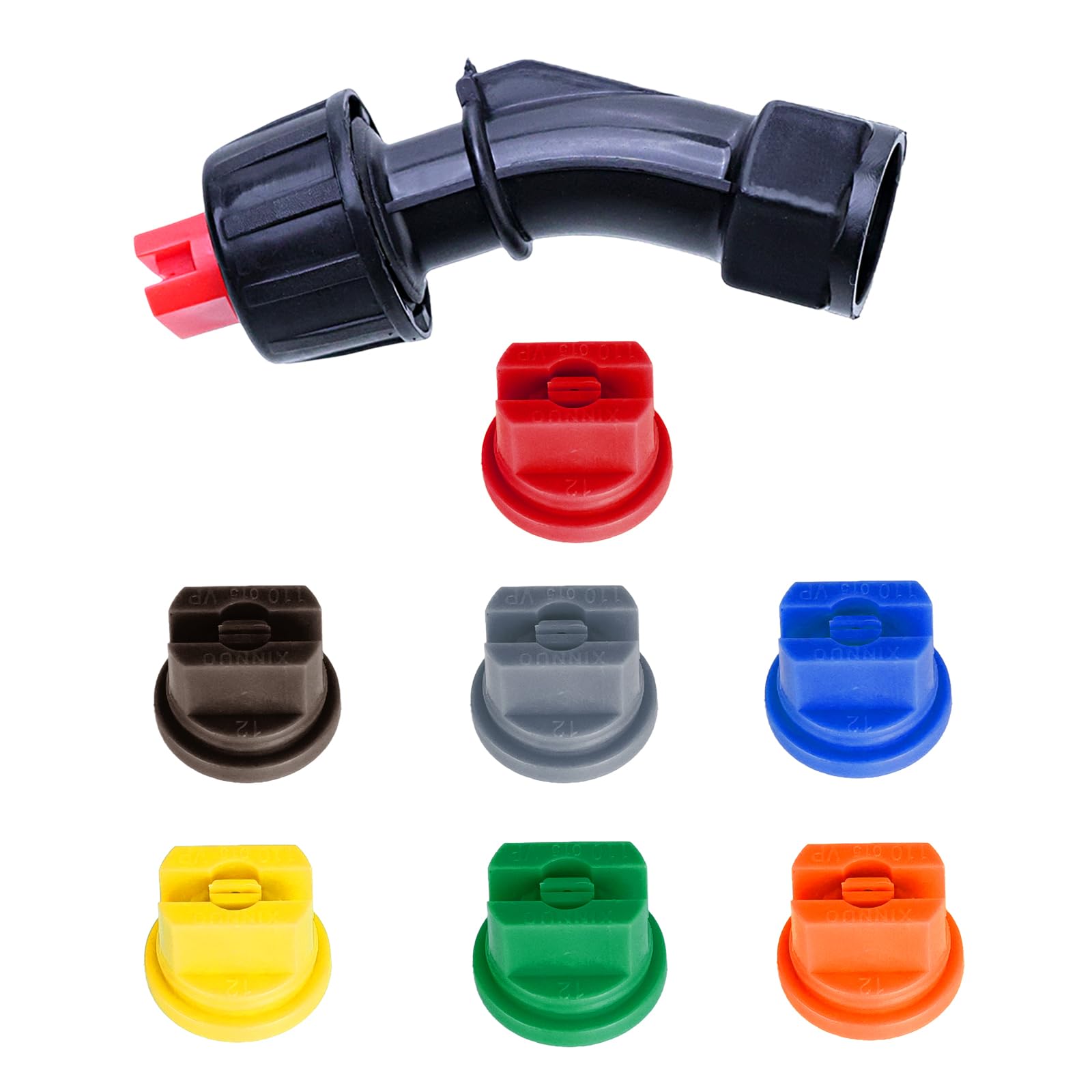 Photo 1 of 110°Flat Fan Spray Nozzles, 7PCS 0.1–0.6mm Sprayer Nozzle Tips, for the Replacement Boom Pump Sprayer Knapsack, Garden & Agricultural Tank Spraying Equipment
