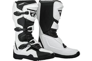 FLY Racing Men's Maverik LT Motocross Dirt Bike Boots, CE EN13634 | Articulated Ankle, Quick-Lock Buckles, Rubber Heat Shield, Lugged Outsole