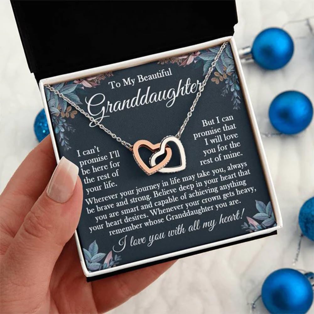 Granddaughter Necklace - Gifts From Grandma & Grandpa, Birthday & Christmas