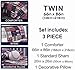 Twin Size - 3 Piece Baseball Sports Theme Plaid Red, White and Blue Comforter Set Bedding. Works Well in Your Bedroom, Master Room, Boys, Girls, Guest Room and College Dormitory, Great Gift Idea.