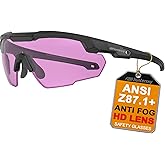 HTS HUNTERSKY Ballistic Tactical Shooting Glasses ANSI Z87+ UV400 Protective Eyewear
