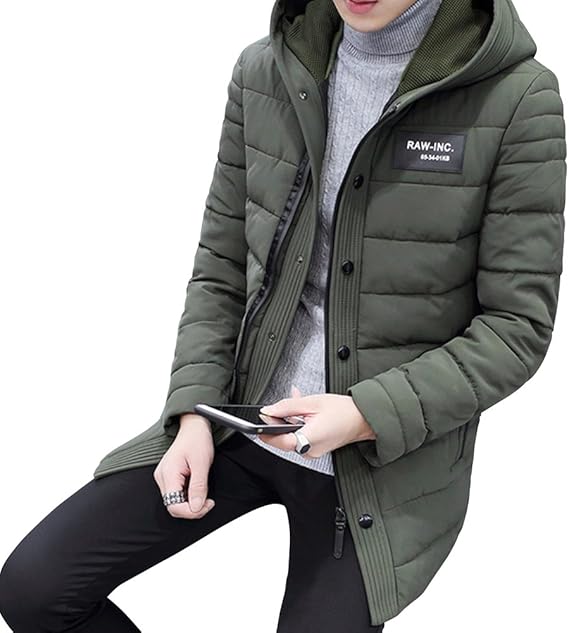 Amazon ノーブランド品 ブルゾン メンズ アウター ダウン ダウンジャケット ジャケット メンズファッション デザイン ロゴ カジュアル コート ジャケット 通販