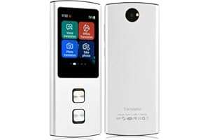 LIFMOCER Language Translator Device, 135 Languages Instant Translator, 10 Offline Languages Translation,2.4-inch IPS Screen Portable Translation Device, and Accents with Voice Photo Translation(Gray 1)