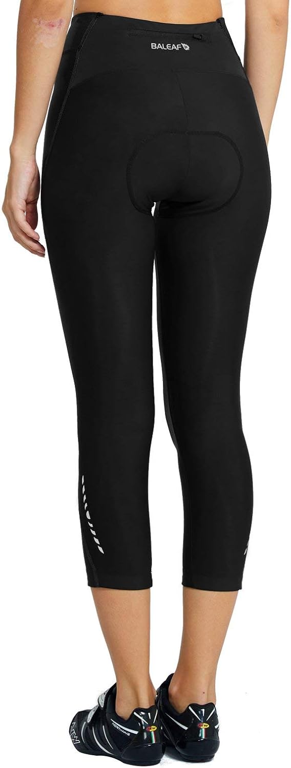 BALEAF Women's 3D Padded Cycling Pants Bike Shorts Capris Breathable 3/4 Tights UPF 50+ : Clothing