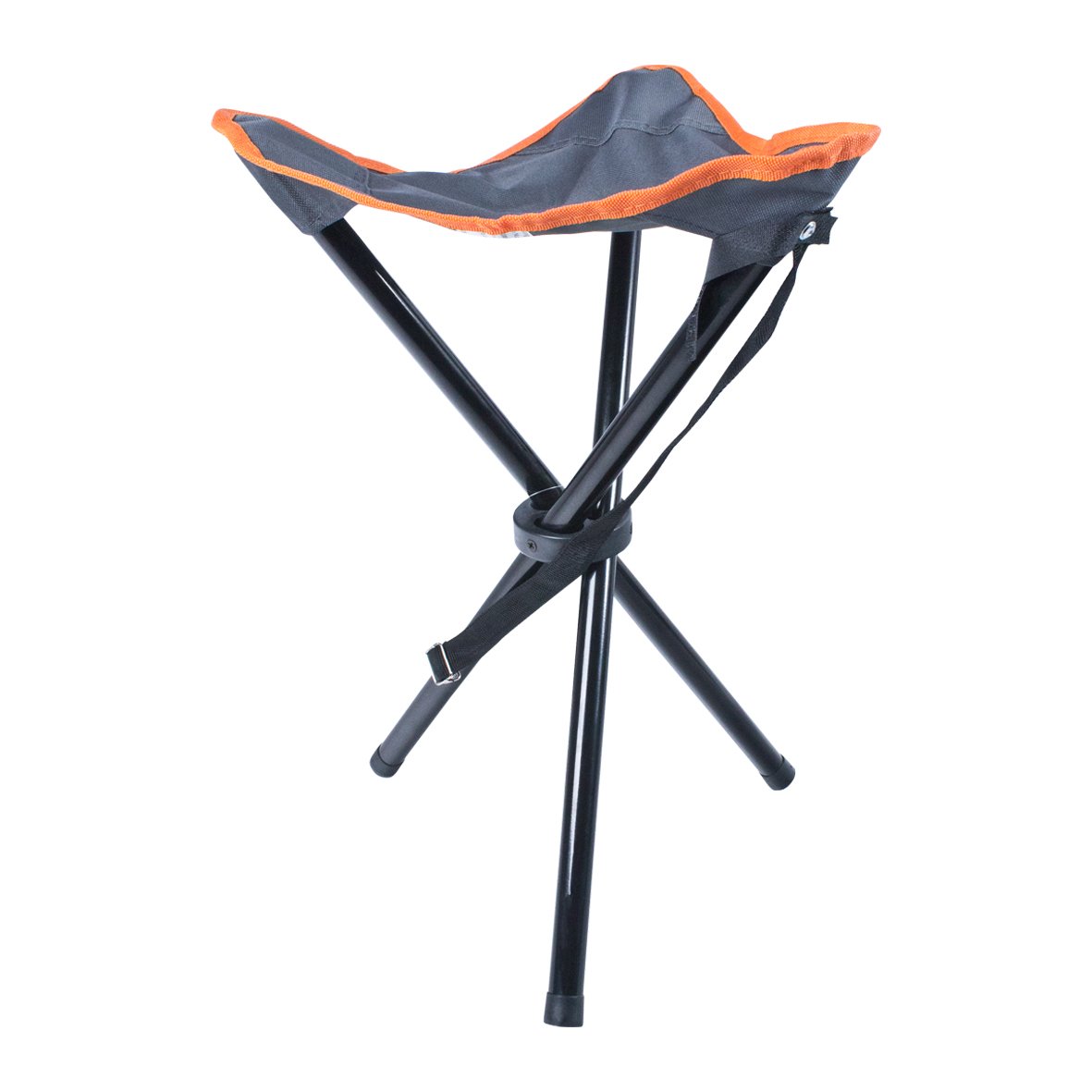 Milestone Camping Folding Tripod Stool, Camping, Garden, Fishing, Festivals, 80kg Weight Load, Comfortable Fabric Seat, Compact and Lightweight, Carry Strap Included for Easy Travel
