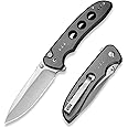 CIVIVI Hyperpulse Pocket Folding Knife, 3.5" 14C28N Blade Lightweight Aluminum Handle, Flipper EDC Knife with Clip for Outdoor Camping Hiking Fishing C23087A-3 (Gray)
