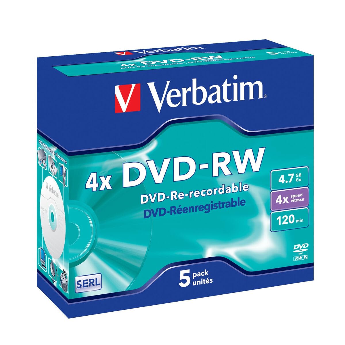 Verbatim DVD-RW Matt Silver 4.7 GB DVD+R
