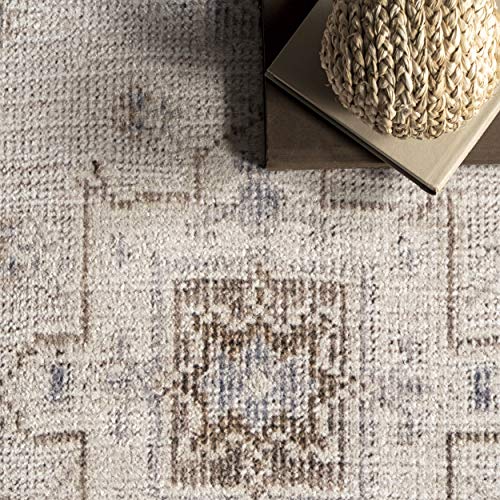 nuLOOM Krystin Machine Washable Distressed Area Rug, 5' x 8', Beige Pricepulse