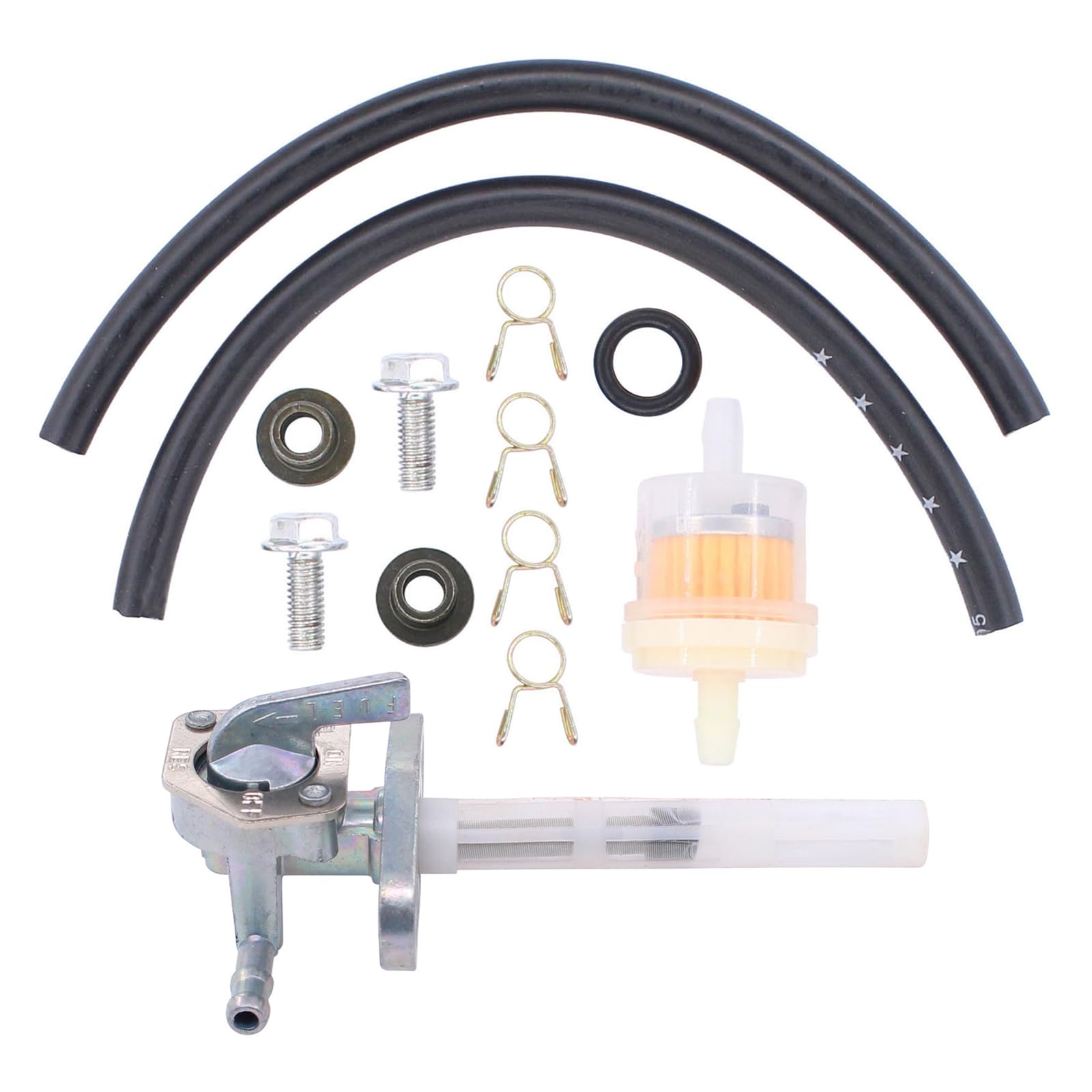 Photo 1 of ApplianPar Fuel Petcock Valve Gas Oil Fuel Filter Set for Honda CRF50F CRF70F CRF80F CRF100F CRF150F CRF230F XR50R XR70R XR80R XR100R