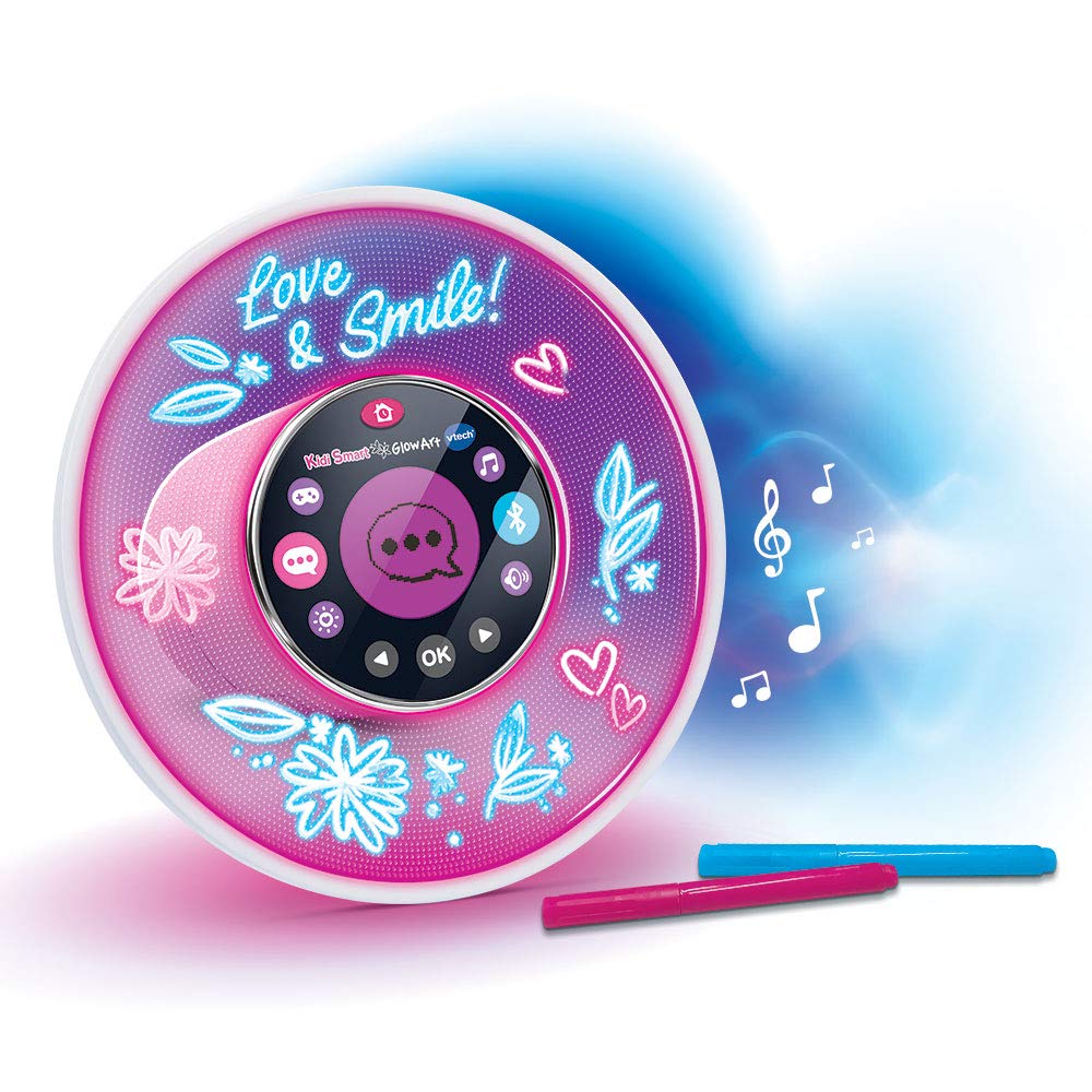 VTech - Kidi Smart Glow Art, Smart Music Speaker, Batteries, Customizable, Neon Effect — FR Version