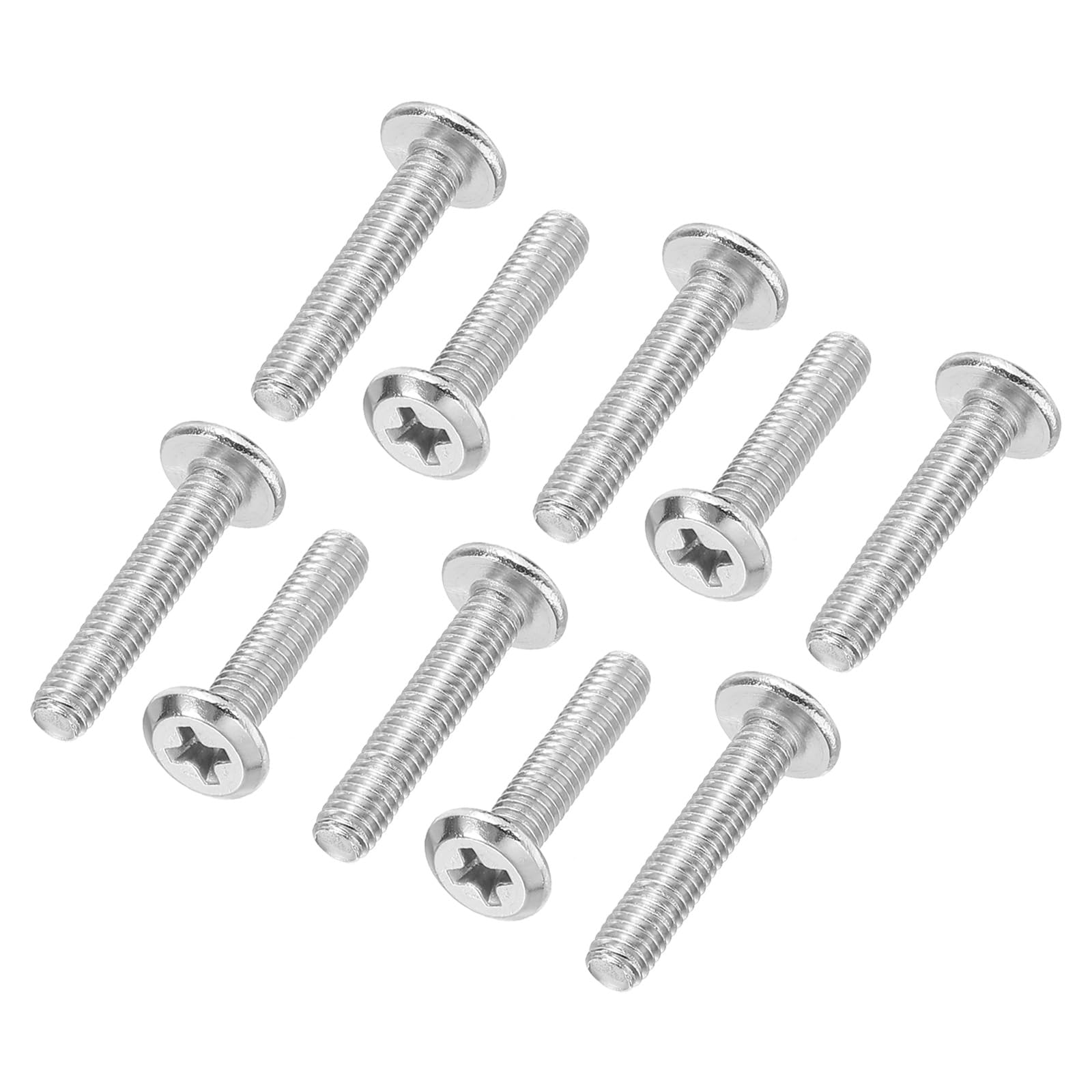 PATIKIL Round Head Phillips Screws, 60 Pack M4-0.7 x 22mm 304 Stainless Steel 18-8 Full Thread, Machine Screw Furniture Screw Connector Bolts