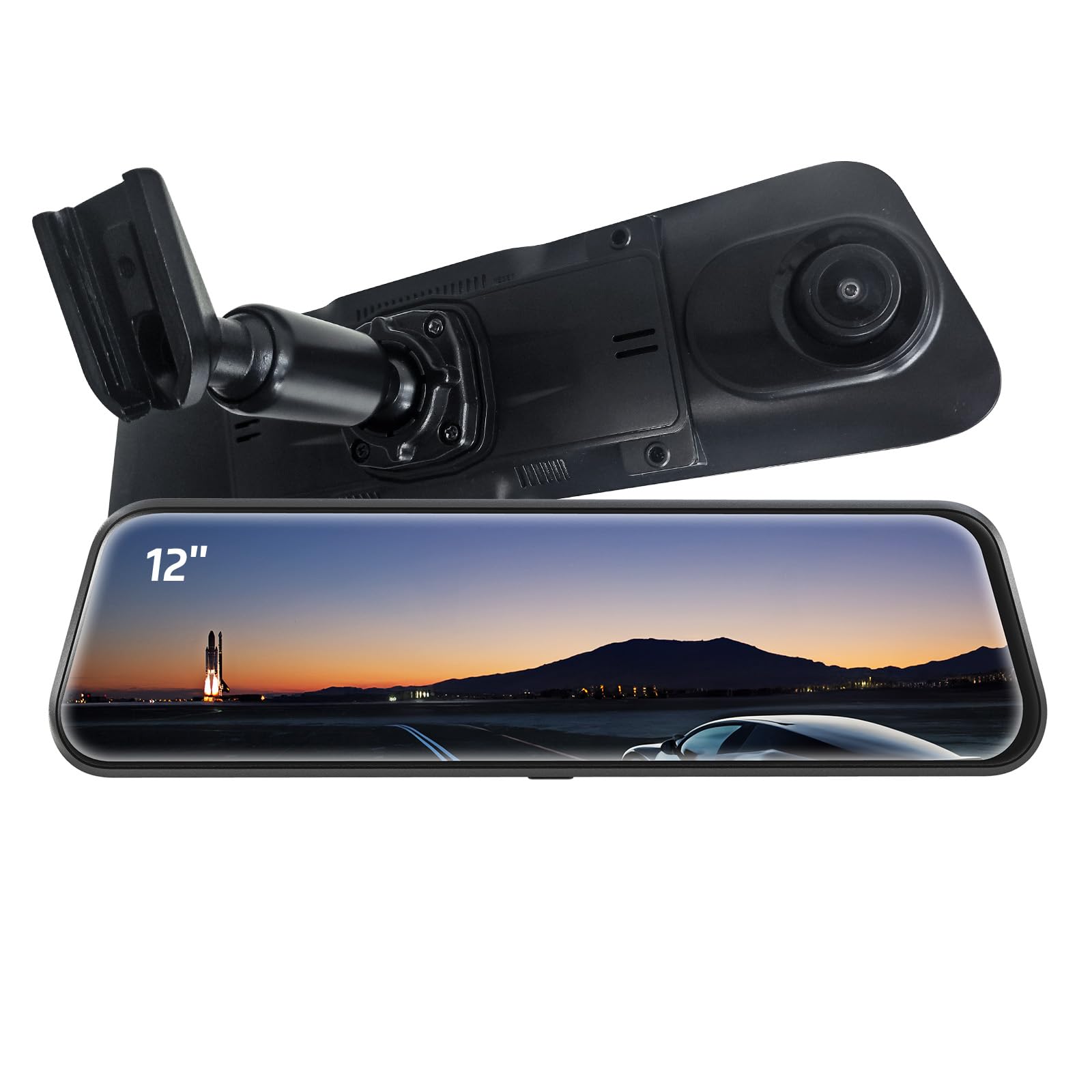 Pelsee Bracket for 12‘’ Mirror Dash Cam Rear View Dash Camera Mount(P12 Pro/P12 Plus/S12 Pro), Not for P12 Pro Max