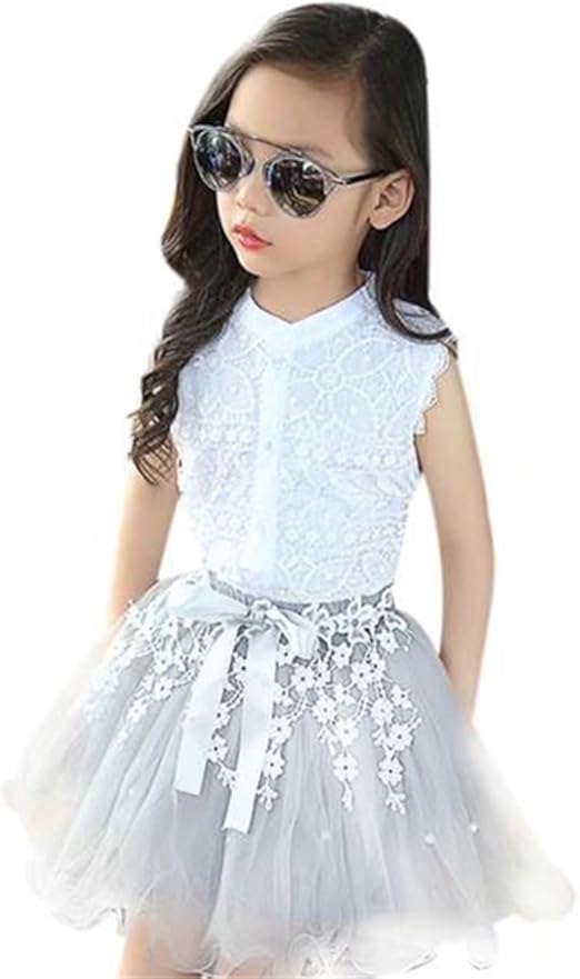 Amazon Co Jp Amigoyo 子供服 女の子 上下セット セットアップ ワンピース シャツ スカート キッズ ガールズ かわいい スカートスーツ リボン付き 通園 通学 春 夏 服 ファッション小物